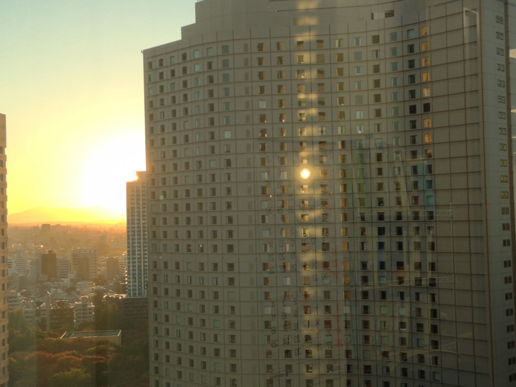 iLand から眺める夕陽